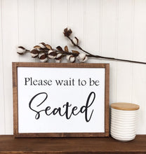 Please wait to be seated sign, Funny bathroom signs, Wood sign bathroom , Outhouse art