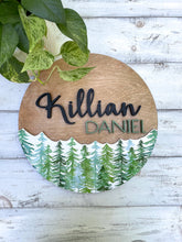 Forest Name Sign For Nursery, Baby Name Sign Wood