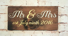 Mr and Mrs wooden sign, Wood signs personalize