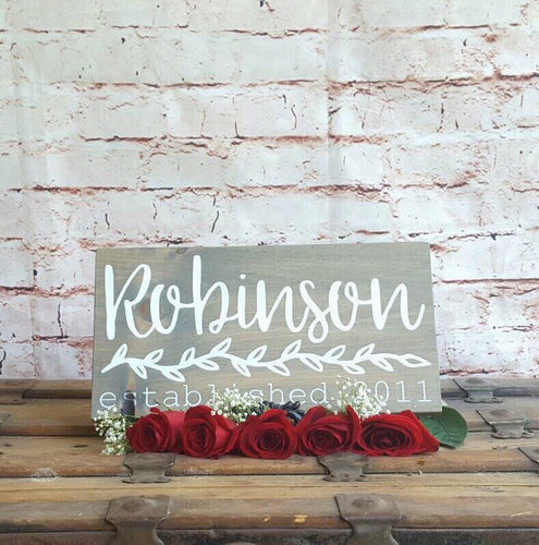 Last name wood sign, Family name sign wood, Personalized wood sign, Wooden established signs, Rustic wood sign for home