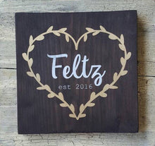 Last name sign, Family est signs wood