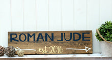 Wood baby name sign, Personalized wooden sign