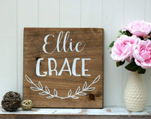 Personalized wood sign, Wood baby name sign