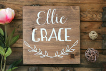 Personalized wood sign, Wood baby name sign