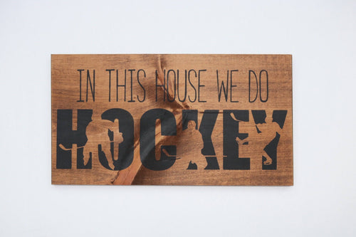Hockey wood sign, Hockey wall decor