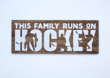 Hockey family signs, Hockey gifts, Hockey mom gift, Sports family wall art, Wood sign