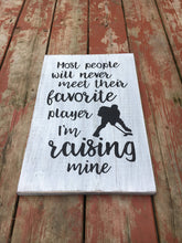 Hockey wood sign, Kids room wall art