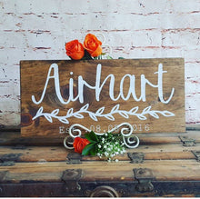 Last name wood sign, Family name sign wood