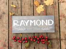 Family Established Wood Signs, Personalized Anniversary Gifts