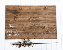Wood wedding guest book, Wedding guest book alternative
