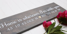 Longitude latitude wood signs, Wedding gift for couple