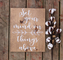 Set your mind on things above, COL 3:2, Scripture wall art, Bible verse wooden sign, Christian gift for women