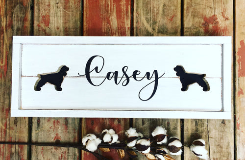 Dog signs for home, Personalized pet wood sign