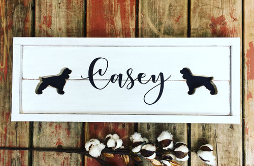 Dog sign, Dog signs for home, Personalized pet sign, Dog name wooden sign, New pet gift
