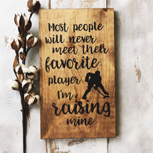 Hockey wood sign, Kids room wall art