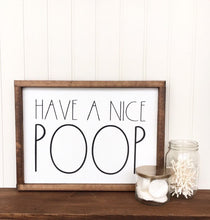 Have a nice poop, Poop wall art, Bathroom wood sign, Humorous wall plaques