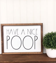 Have a nice poop, Poop wall art, Bathroom wood sign, Humorous wall plaques