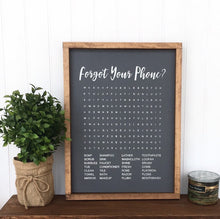 Word search wood sign, Funny wood bathroom sign