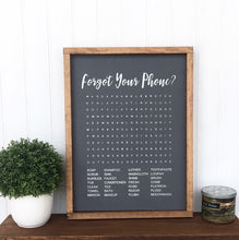 Word search wood sign, Funny wood bathroom sign