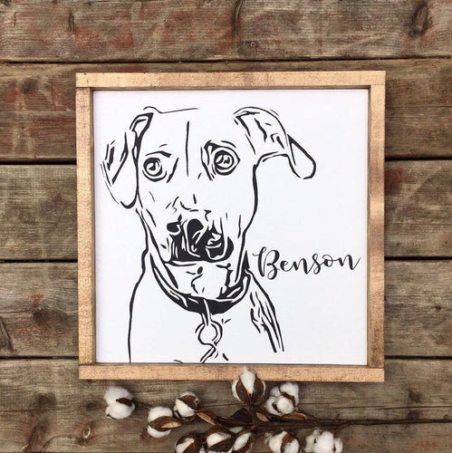 Dog Painting from Photo, Custom Dog Wood Signs