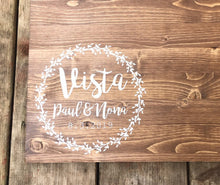 Wood wedding guestbook, Guestbook sign wood