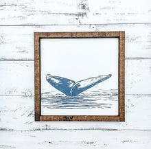 Nautical Baby Decor, Wood Sign for Nursery, Whale Art Kids Room