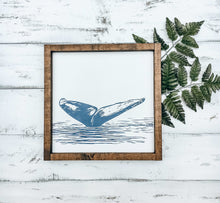 Whale Sign Set, Nautical Nursery Wall Art, Ocean Wood Sign Set