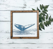 Whale Sign Set, Nautical Nursery Wall Art Set of Three