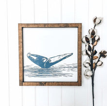 Nautical Baby Decor, Wood Sign for Nursery, Whale Art Kids Room