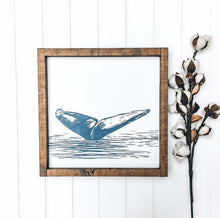 Wood Sign for Nursery, Whale Art Kids Room