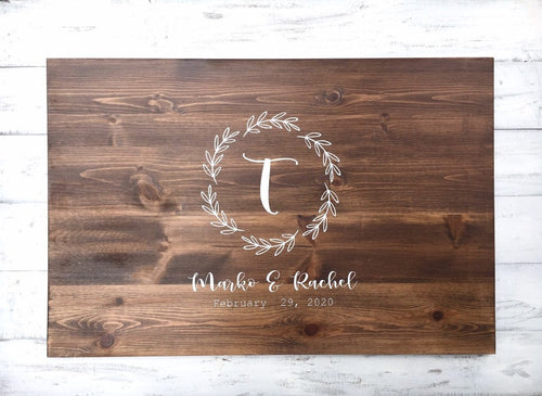 Wood Wedding Guestbook, Wood Wedding Sign