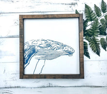Whale Sign Set, Nautical Nursery Wall Art Set of Three
